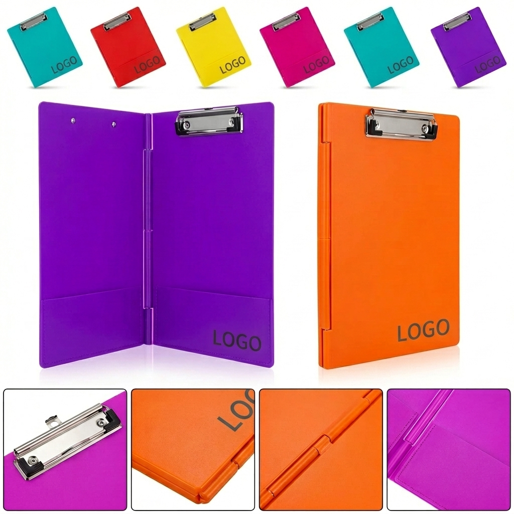 Multicolor Foldable Clipboard with Storage