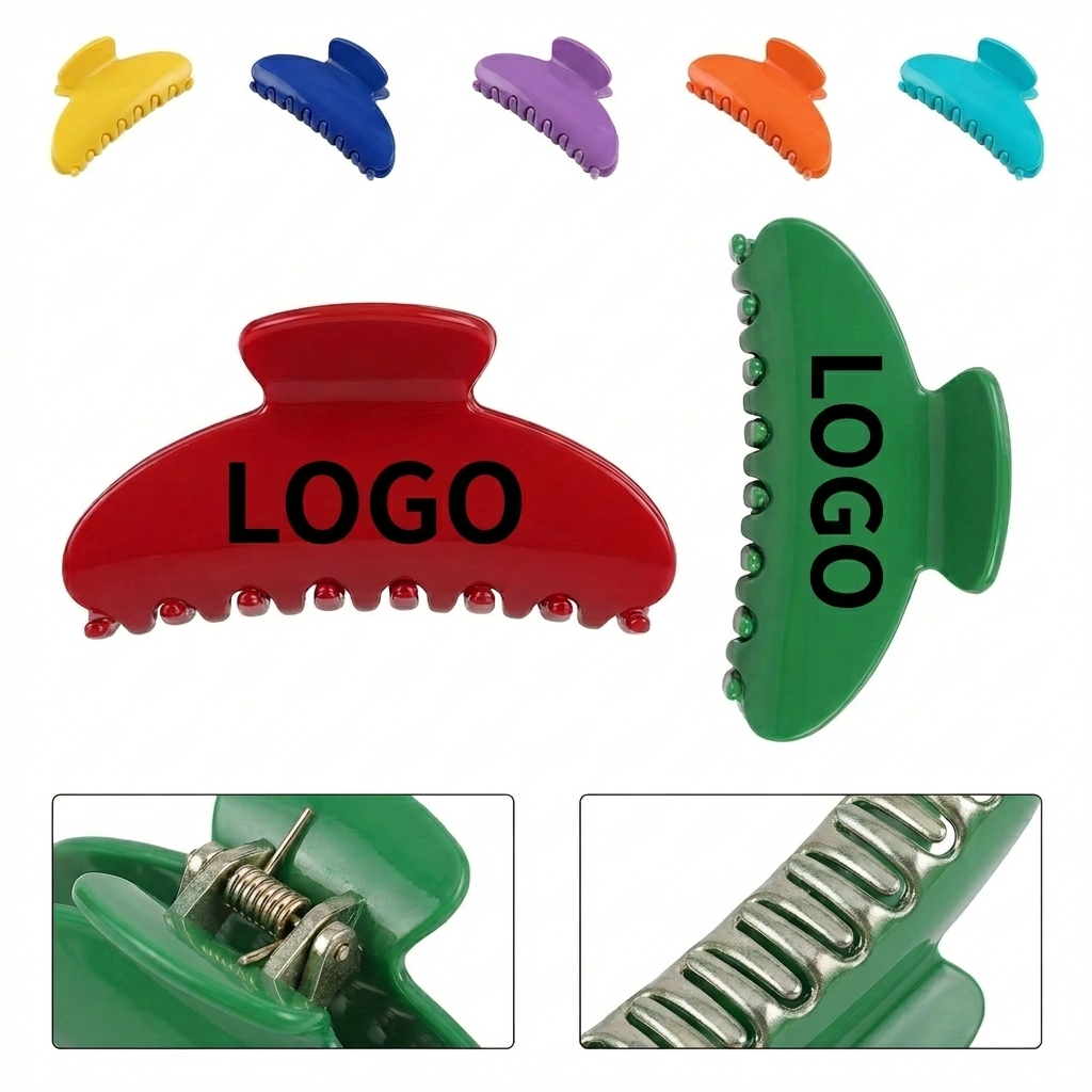 Glossy Acetate Hair Claw with Secure Clasp for All-Day Wear