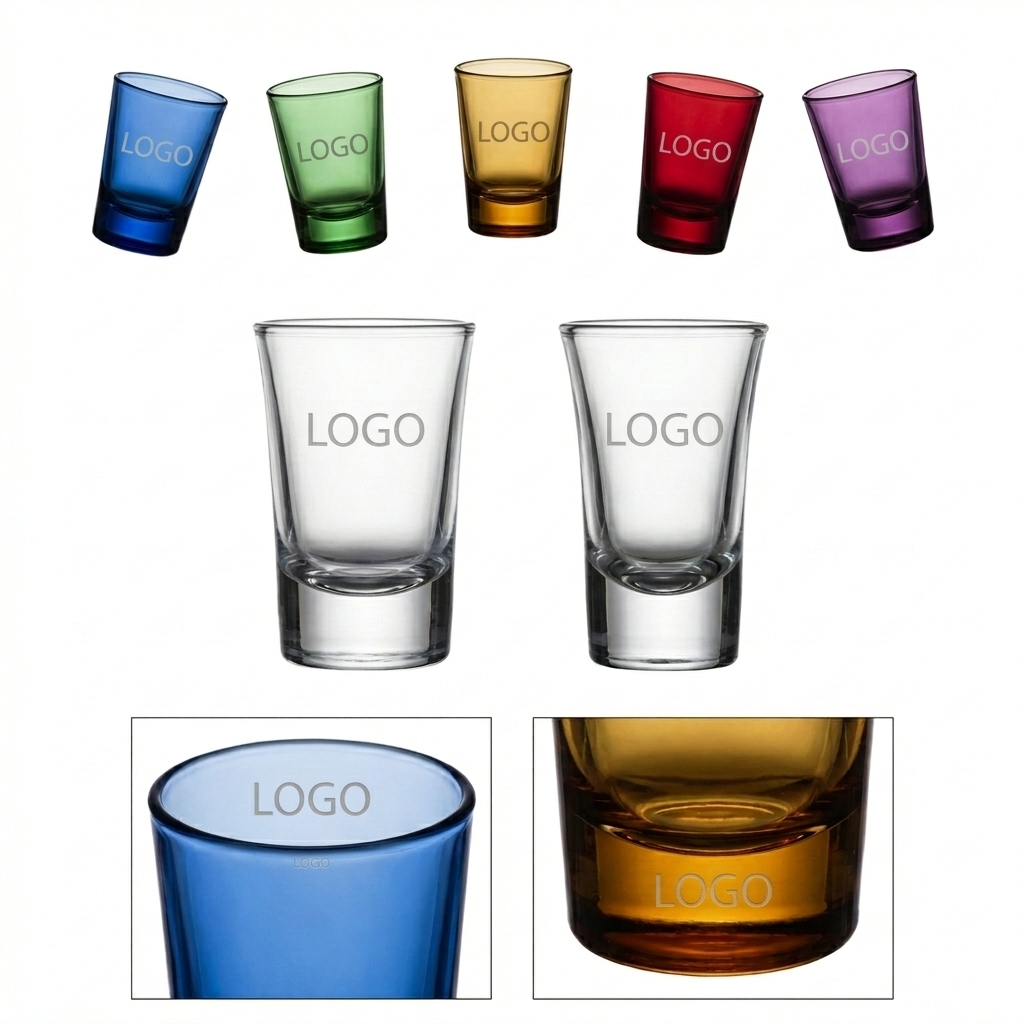 Vibrant 2oz Multi-Color Shot Glass Set for Precise Pouring