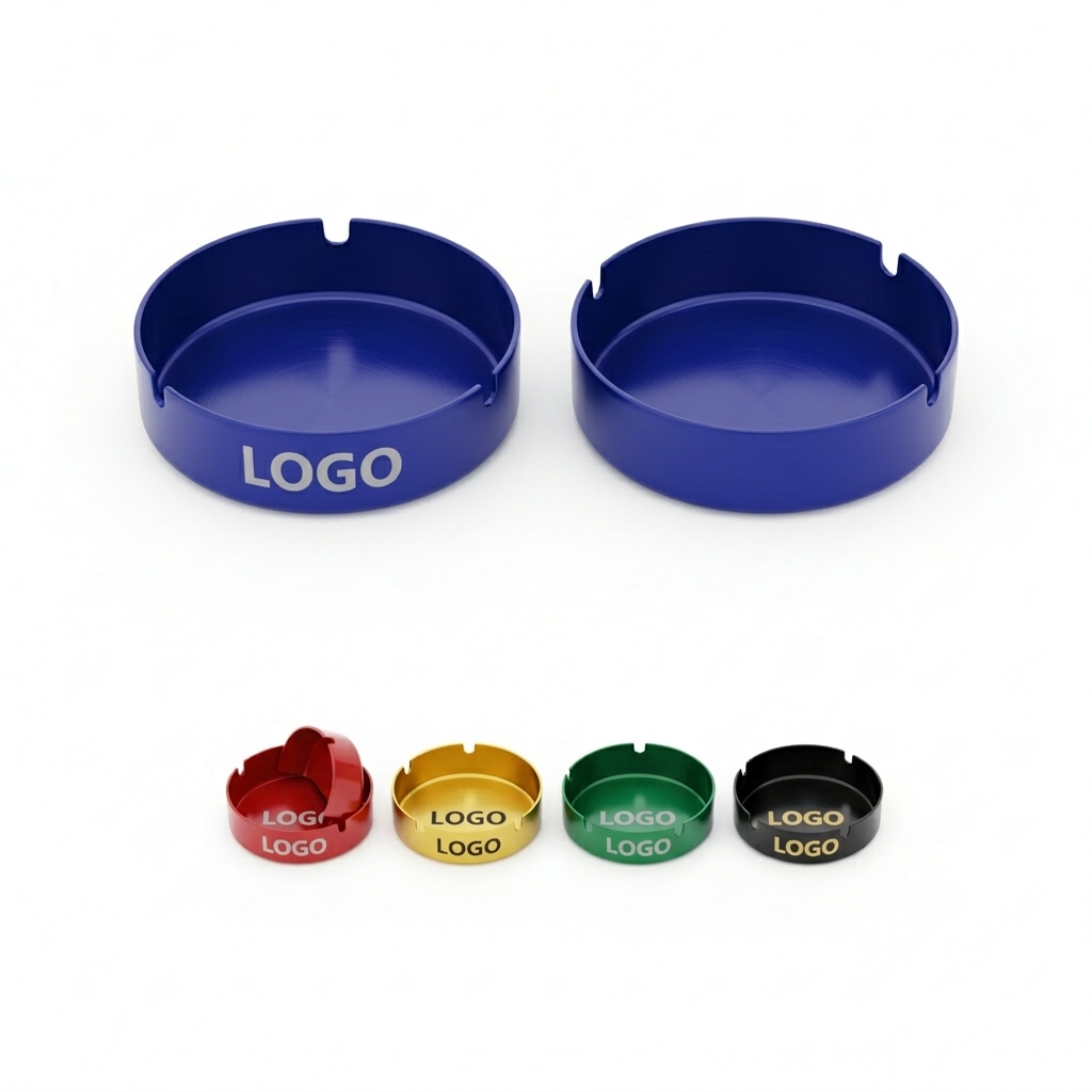 Stainless Steel Cigar & Cigarette Ashtray with 3 Secure Grooves