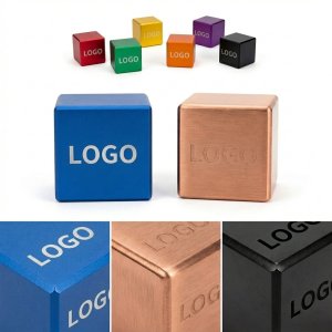 Solid Metal Color Cubes - Assorted Smooth Finish Set