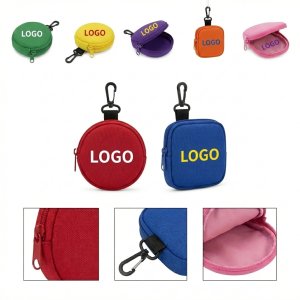 Durable Oxford Fabric Water-Resistant Keychain Coin Pouch for Keys and Essentials